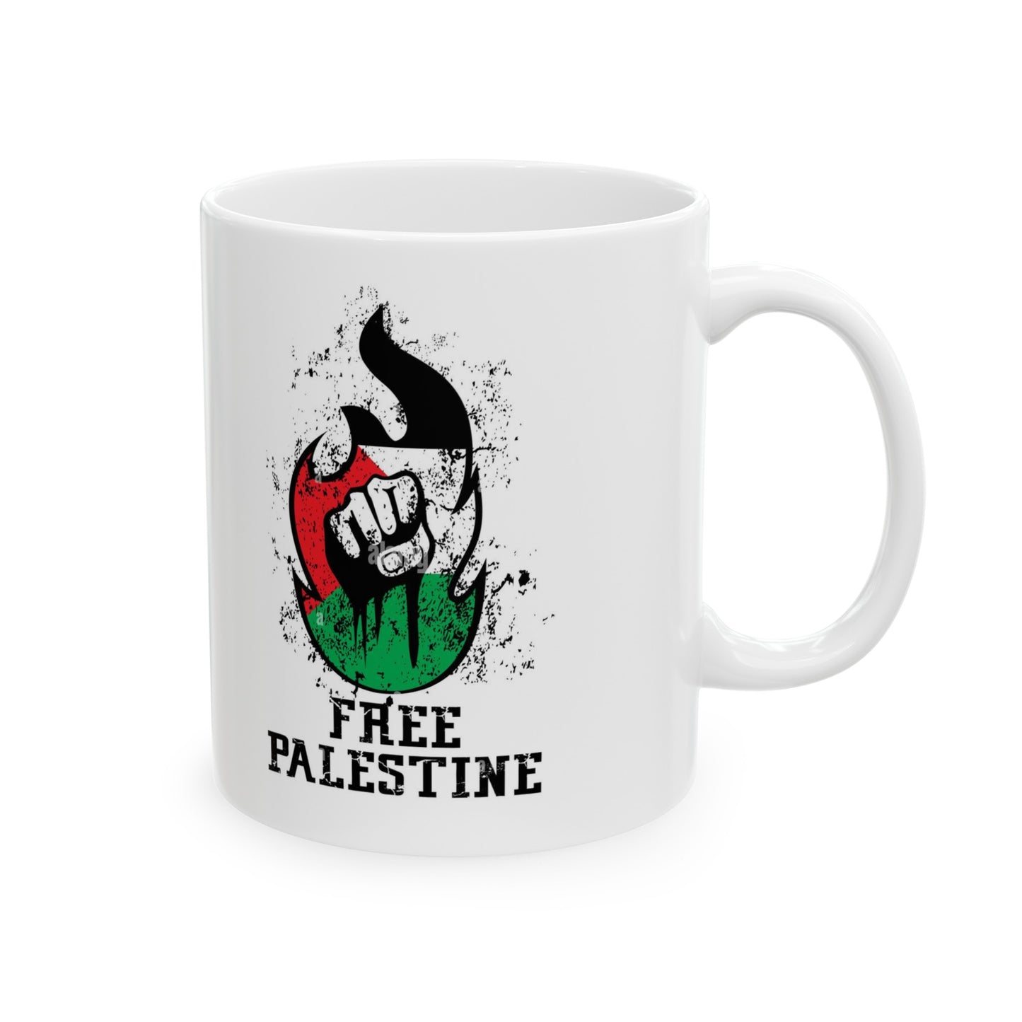 'Free Palastine' White Mug (11oz/0.33L)