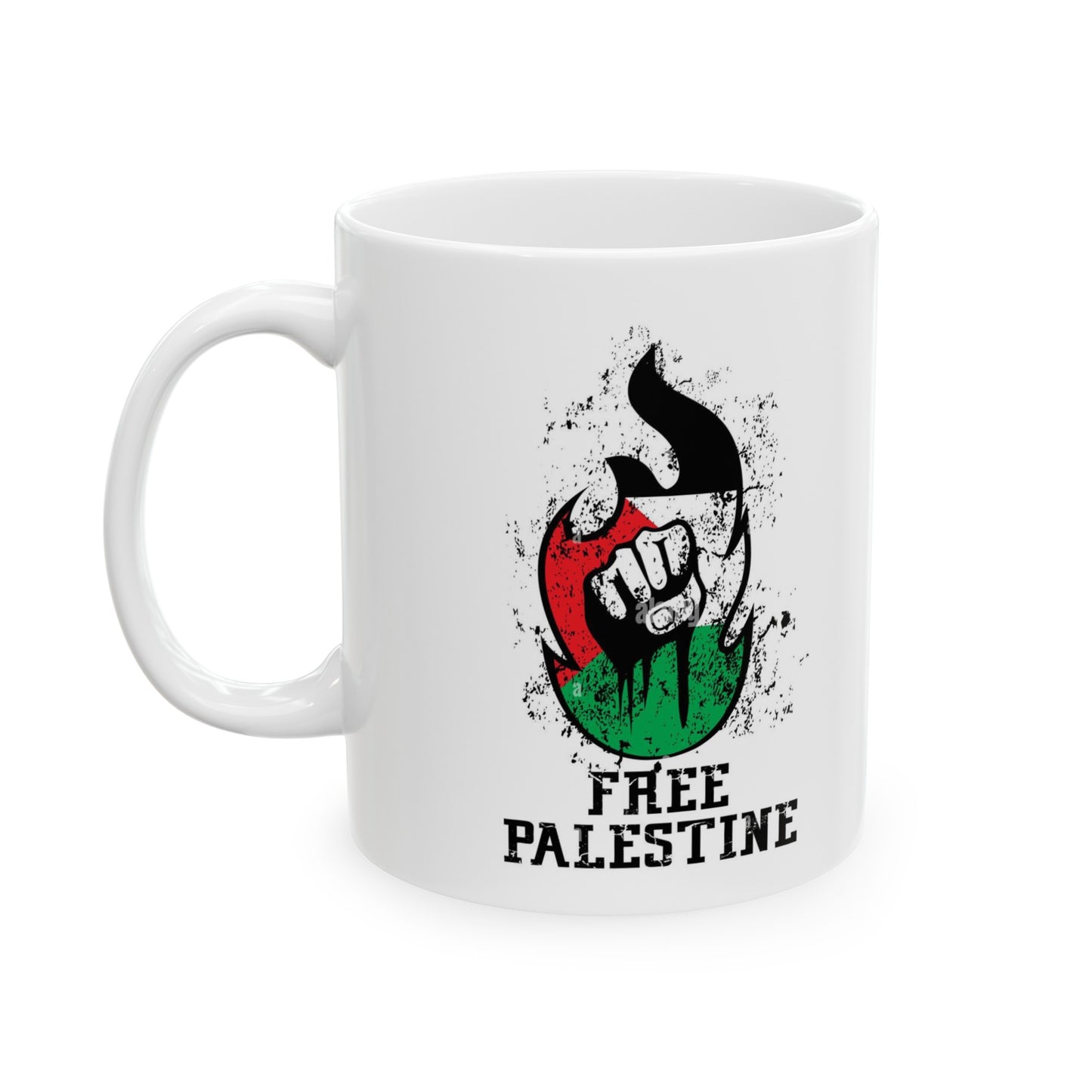 'Free Palastine' White Mug (11oz/0.33L)