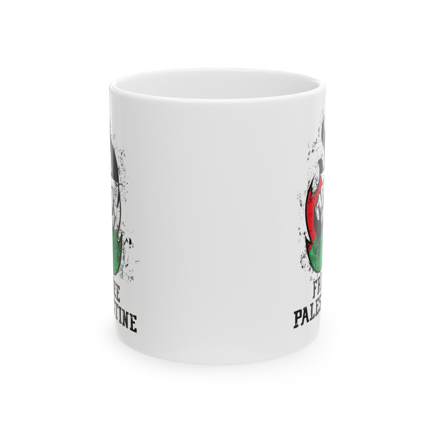 'Free Palastine' White Mug (11oz/0.33L)