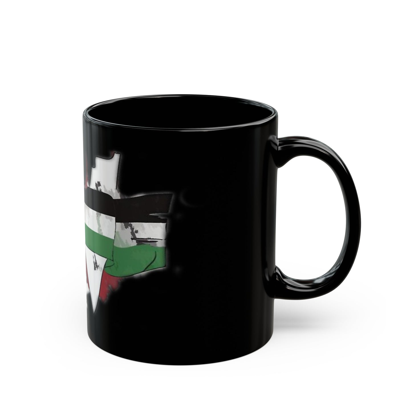 'Free Palastine' Black Mug (11oz/0.33L)